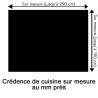 Crédence de cuisine noir sur mesure. Livraison gratuite !