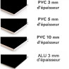 Crédence de cuisine noir sur mesure. Livraison gratuite !