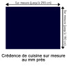 Crédence de cuisine bleu foncé sur mesure. Livraison gratuite !