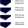 Crédence de cuisine bleu foncé sur mesure. Livraison gratuite !