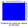 Crédence de cuisine bleu sur mesure. Livraison gratuite !