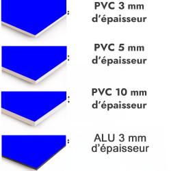 Crédence de cuisine bleu sur mesure. Livraison gratuite !