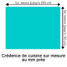 Crédence de cuisine bleu lagon sur mesure. Livraison gratuite !