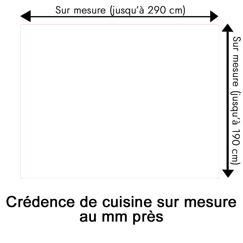 Crédence de cuisine blanc sur mesure. Livraison gratuite !