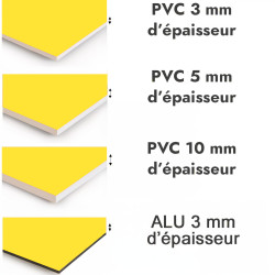 Crédence de cuisine jaune impérial sur mesure. Livraison gratuite !