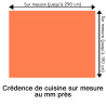 Crédence de cuisine orange corail sur mesure. Livraison gratuite !
