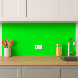 Crédence de cuisine vert sur mesure. Livraison gratuite !
