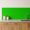 Crédence de cuisine vert citron sur mesure. Livraison gratuite !