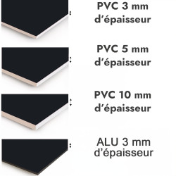 Crédence de cuisine gris foncé sur mesure. Livraison gratuite !