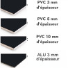 Crédence de cuisine gris foncé sur mesure. Livraison gratuite !