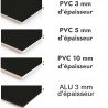 Crédence de cuisine noir corbeau sur mesure. Livraison gratuite !