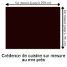Crédence de cuisine brun foncé sur mesure. Livraison gratuite !