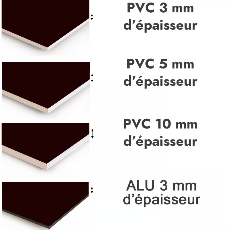 Crédence de cuisine brun foncé sur mesure. Livraison gratuite !