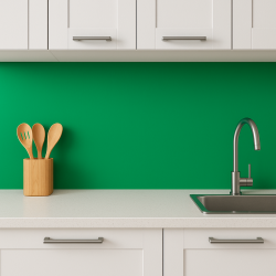 Crédence de cuisine vert moyen sur mesure. Livraison gratuite !