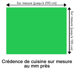 Crédence de cuisine vert moyen sur mesure. Livraison gratuite !