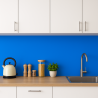 Crédence de cuisine bleu électrique sur mesure. Livraison gratuite !