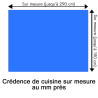 Crédence de cuisine bleu électrique sur mesure. Livraison gratuite !