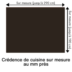 Crédence de cuisine noir réglisse sur mesure. Livraison gratuite !