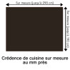 Crédence de cuisine noir réglisse sur mesure. Livraison gratuite !