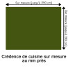 Crédence de cuisine vert militaire sur mesure. Livraison gratuite !