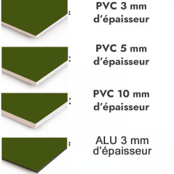 Crédence de cuisine vert militaire sur mesure. Livraison gratuite !