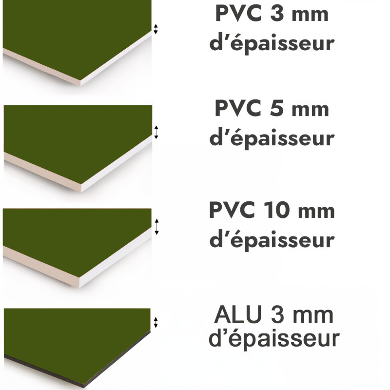 Crédence de cuisine vert militaire sur mesure. Livraison gratuite !