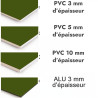 Crédence de cuisine vert militaire sur mesure. Livraison gratuite !