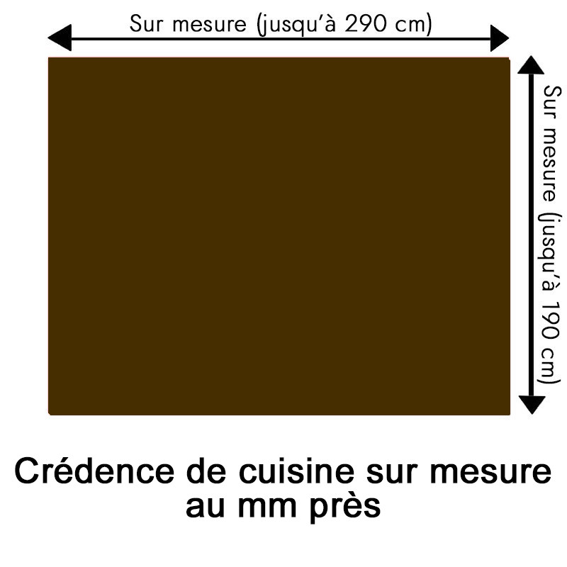 Crédence de cuisine café sur mesure. Livraison gratuite !
