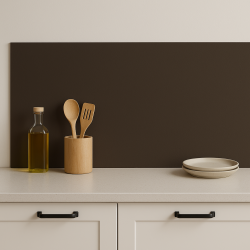 Crédence de cuisine gris taupe sur mesure. Livraison gratuite !