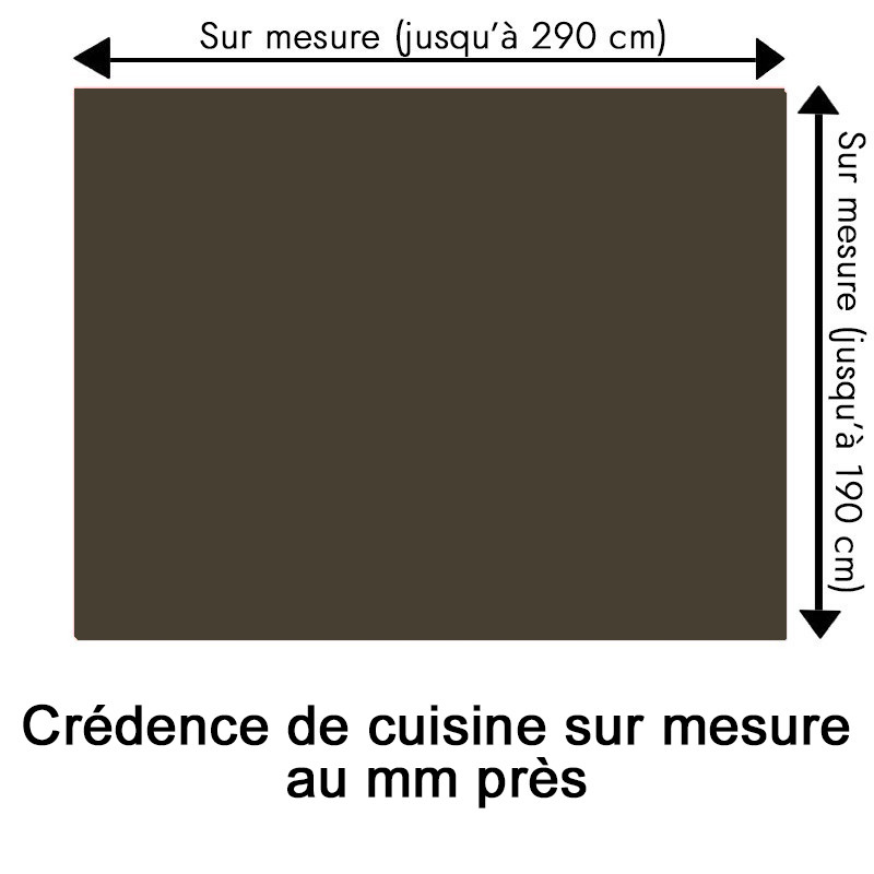 Crédence de cuisine gris taupe sur mesure. Livraison gratuite !