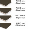 Crédence de cuisine gris taupe sur mesure. Livraison gratuite !