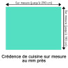 Crédence de cuisine vert lagon sur mesure. Livraison gratuite !