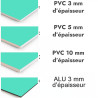 Crédence de cuisine vert lagon sur mesure. Livraison gratuite !