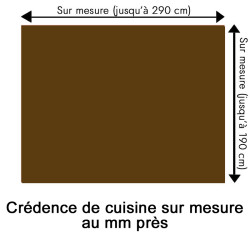 Crédence de cuisine brun sur mesure. Livraison gratuite !