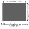 Crédence de cuisine gris sur mesure. Livraison gratuite !