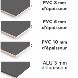 Crédence de cuisine gris sur mesure. Livraison gratuite !