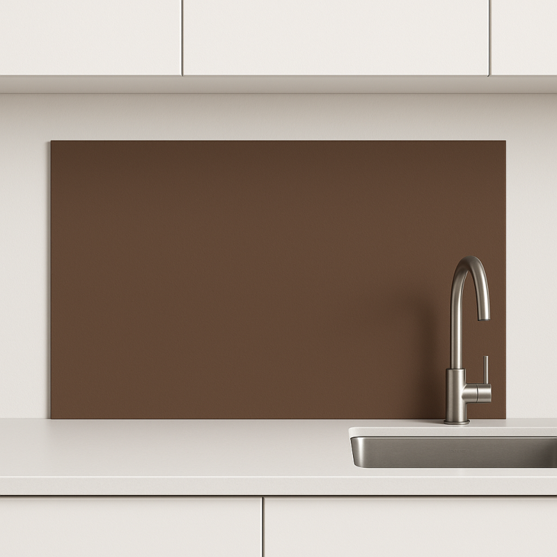Crédence de cuisine cacao sur mesure. Livraison gratuite !