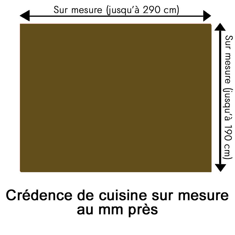 Crédence de cuisine bronze sur mesure. Livraison gratuite !