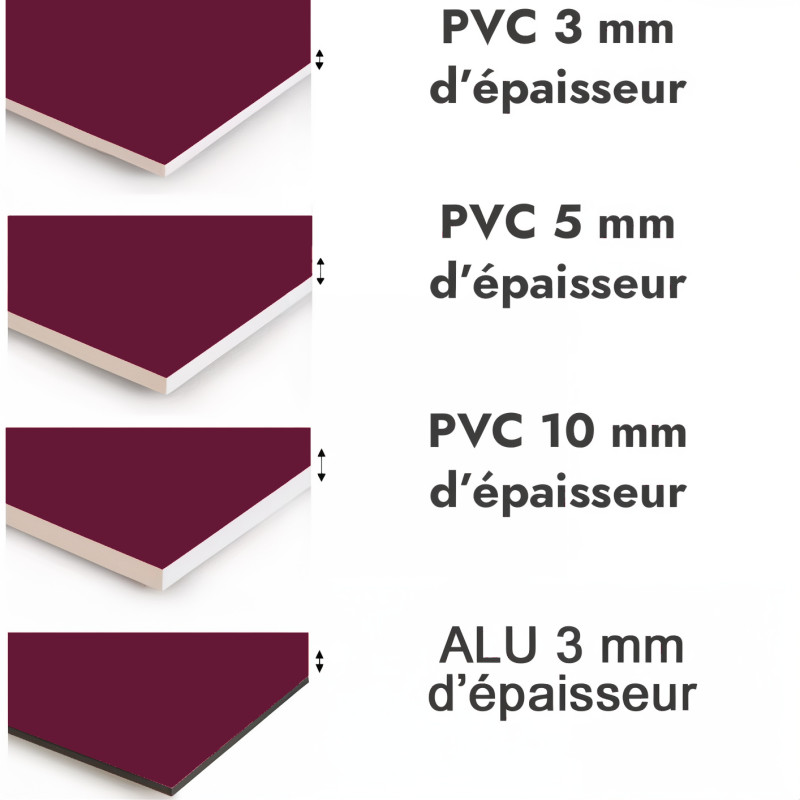 Crédence de cuisine lie de vin sur mesure. Livraison gratuite !