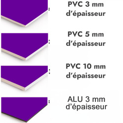 Crédence de cuisine violet sur mesure. Livraison gratuite !