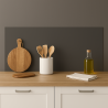 Crédence de cuisine gris plomb sur mesure. Livraison gratuite !