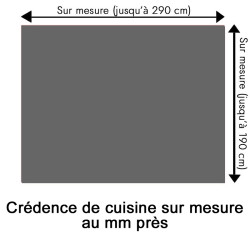 Crédence de cuisine gris plomb sur mesure. Livraison gratuite !