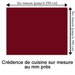 Crédence de cuisine bordeaux sur mesure. Livraison gratuite !