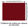 Crédence de cuisine rouge grenat sur mesure. Livraison gratuite !