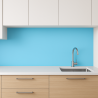 Crédence de cuisine bleu clair sur mesure. Livraison gratuite !