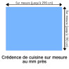 Crédence de cuisine bleu clair sur mesure. Livraison gratuite !