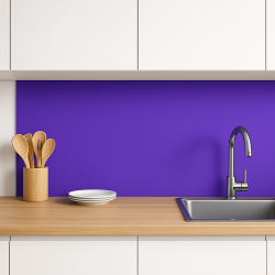 Crédence de cuisine bleu indigo sur mesure. Livraison gratuite !