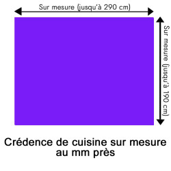 Crédence de cuisine bleu indigo sur mesure. Livraison gratuite !