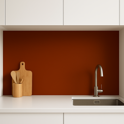 Crédence de cuisine caramel sur mesure. Livraison gratuite !