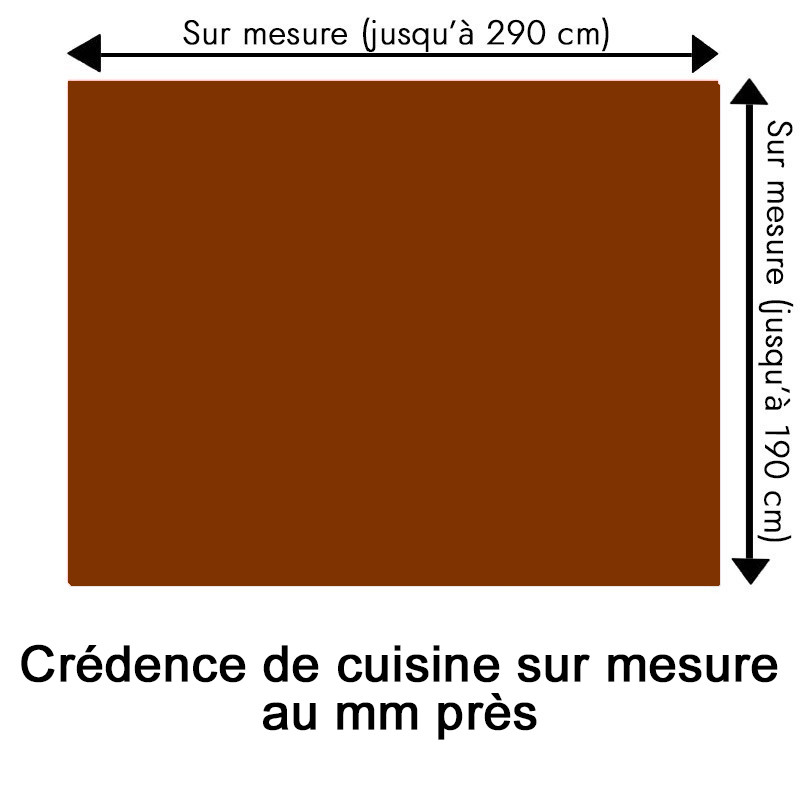 Crédence de cuisine caramel sur mesure. Livraison gratuite !